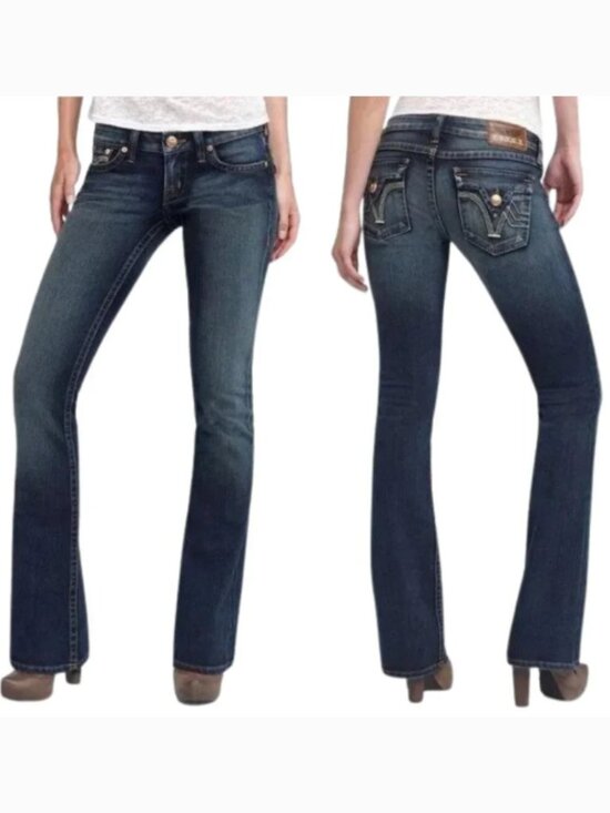 REVOLVE Denim - PRVCY Jeans Malibu Hills Dark Chelsea Wash Stretch Low Rise SZ 27 NEW!